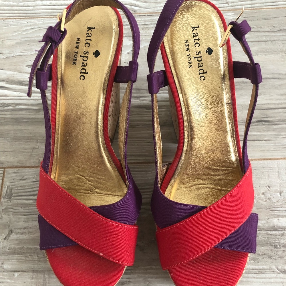 Kate Spade Penny Cork Wedge Sandals Shoes - Picture 3 of 8